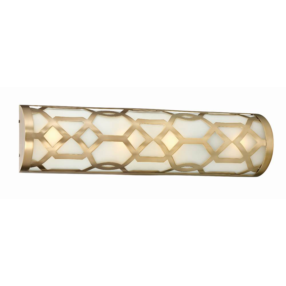 Crystorama 2264-AG-LED Aged Brass Libby Langdon For Crystorama Jennings 1 Light Aged Brass Bathroom Vanity Image 1