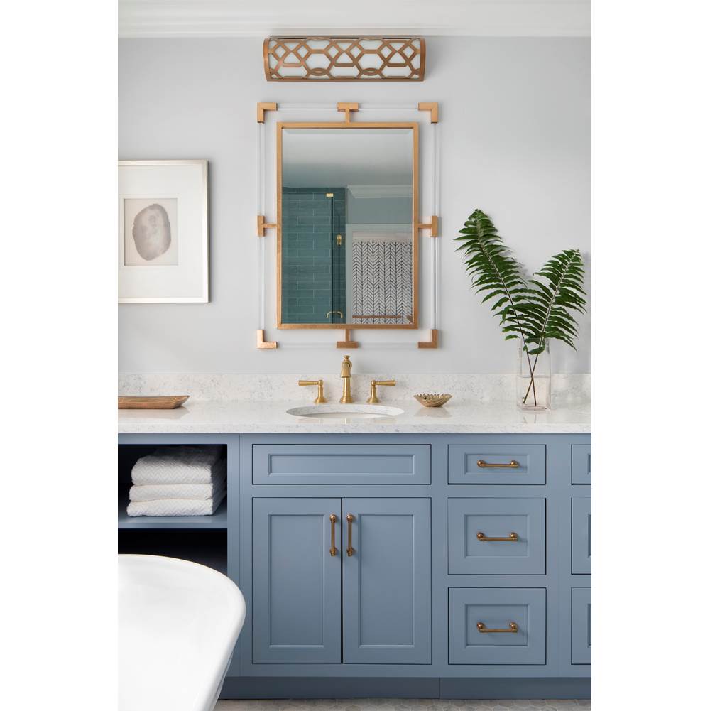 Crystorama Jennings Libby Langdon For Crystorama Jennings 1 Light Aged Brass Bathroom Vanity