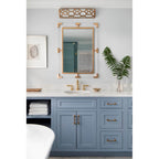 Crystorama Jennings Libby Langdon For Crystorama Jennings 1 Light Aged Brass Bathroom Vanity
