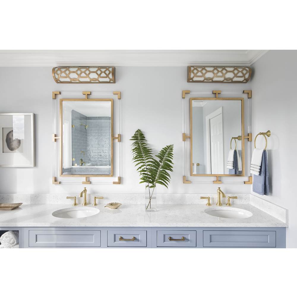 Crystorama 2264-AG-LED Aged Brass Libby Langdon For Crystorama Jennings 1 Light Aged Brass Bathroom Vanity Image 3