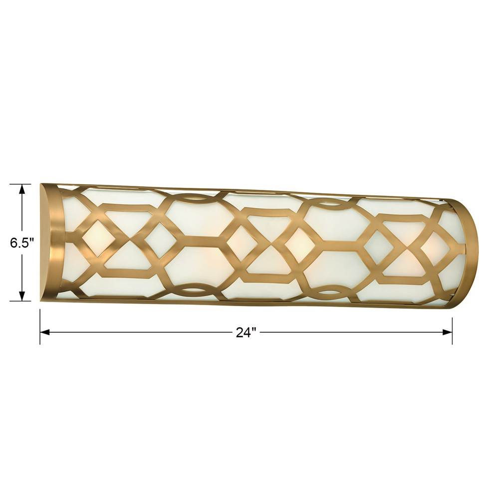 Crystorama 2264-AG-LED Aged Brass Libby Langdon For Crystorama Jennings 1 Light Aged Brass Bathroom Vanity Image 2