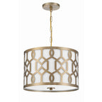 Crystorama 2265-AG Aged Brass Libby Langdon For Crystorama Jennings 3 Light Aged Brass Chandelier Image 6
