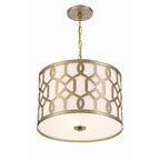 Crystorama 2265-AG Aged Brass Libby Langdon For Crystorama Jennings 3 Light Aged Brass Chandelier Image 5