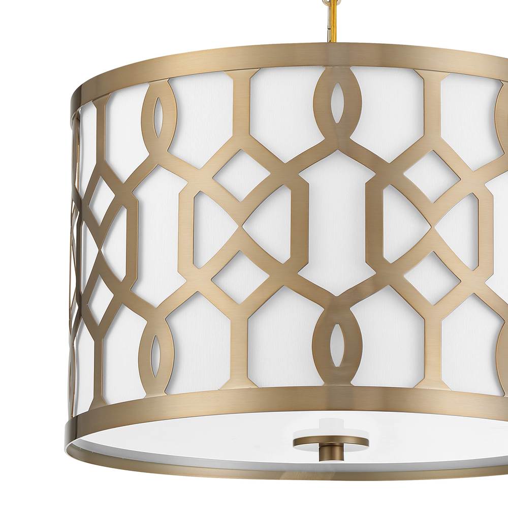 Crystorama 2265-AG Aged Brass Libby Langdon For Crystorama Jennings 3 Light Aged Brass Chandelier Image 4