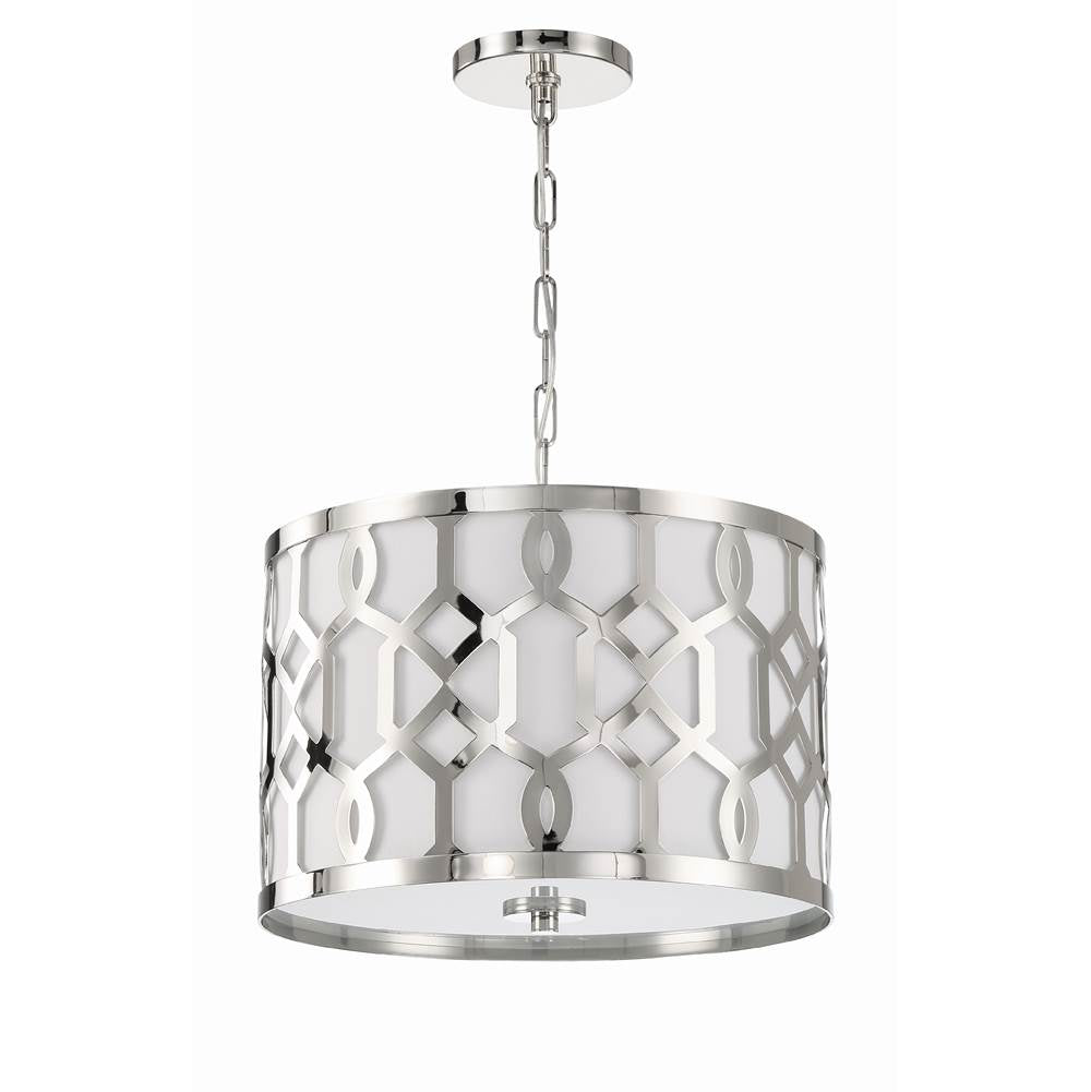 Crystorama 2265-PN Polished Nickel Libby Langdon For Crystorama Jennings 3 Light Polished Nickel Chandelier Image 7