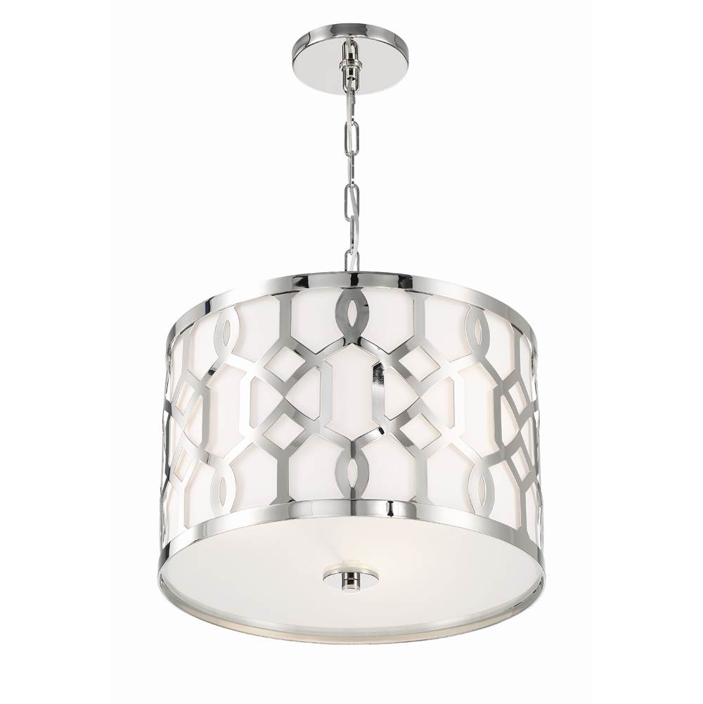 Crystorama 2265-PN Polished Nickel Libby Langdon For Crystorama Jennings 3 Light Polished Nickel Chandelier Image 6