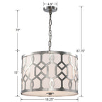 Crystorama 2265-PN Polished Nickel Libby Langdon For Crystorama Jennings 3 Light Polished Nickel Chandelier Image 2