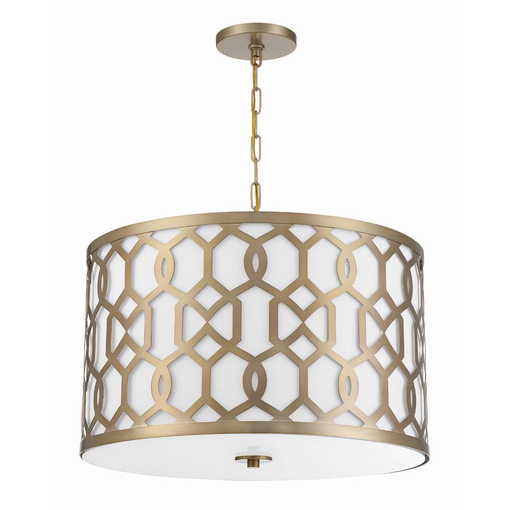Crystorama 2266-AG Aged Brass Libby Langdon For Crystorama Jennings 5 Light Aged Brass Chandelier Image 8