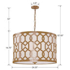 Crystorama 2266-AG Aged Brass Libby Langdon For Crystorama Jennings 5 Light Aged Brass Chandelier Image 2