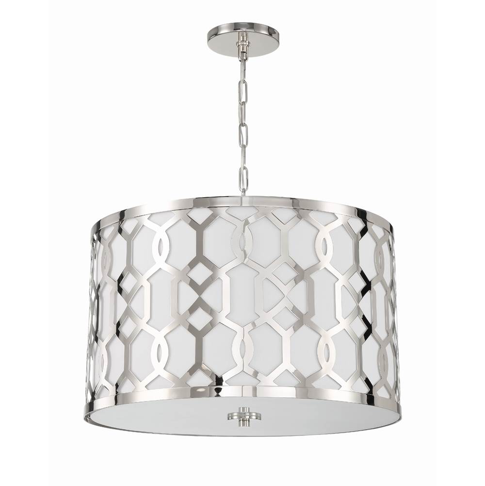 Crystorama 2266-PN Polished Nickel Libby Langdon For Crystorama Jennings 5 Light Polished Nickel Chandelier Image 9