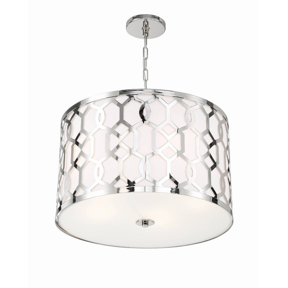 Crystorama 2266-PN Polished Nickel Libby Langdon For Crystorama Jennings 5 Light Polished Nickel Chandelier Image 8