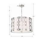 Crystorama 2266-PN Polished Nickel Libby Langdon For Crystorama Jennings 5 Light Polished Nickel Chandelier Image 2