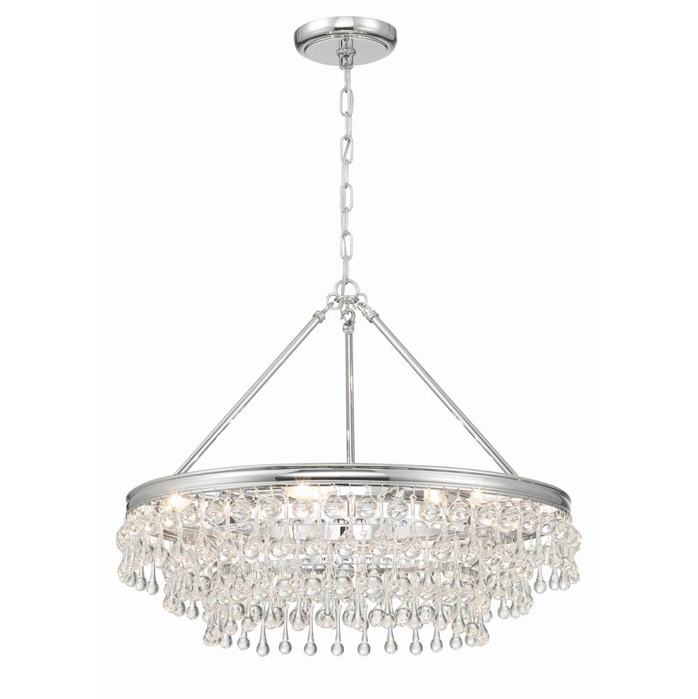 Crystorama 237-CH Polished Chrome Calypso 6 Light Polished Chrome Chandelier Image 1