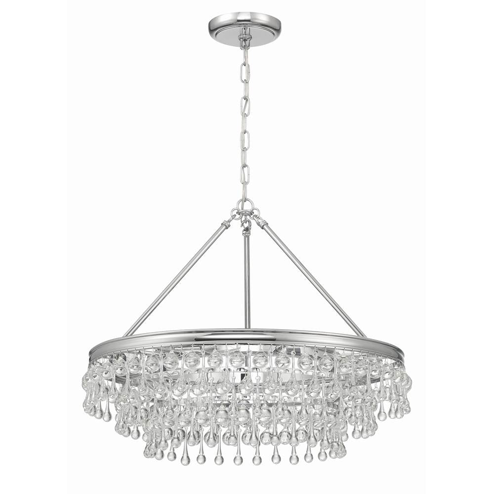 Crystorama Calypso 6 Light Polished Chrome Chandelier
