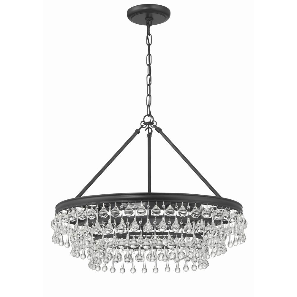 Crystorama Calypso 6 Light Polished Chrome Chandelier