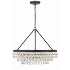 Crystorama 237-MK Matte Black Calypso 6 Light Matte Black Chandelier Image 3