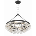 Crystorama 237-MK Matte Black Calypso 6 Light Matte Black Chandelier Image 2