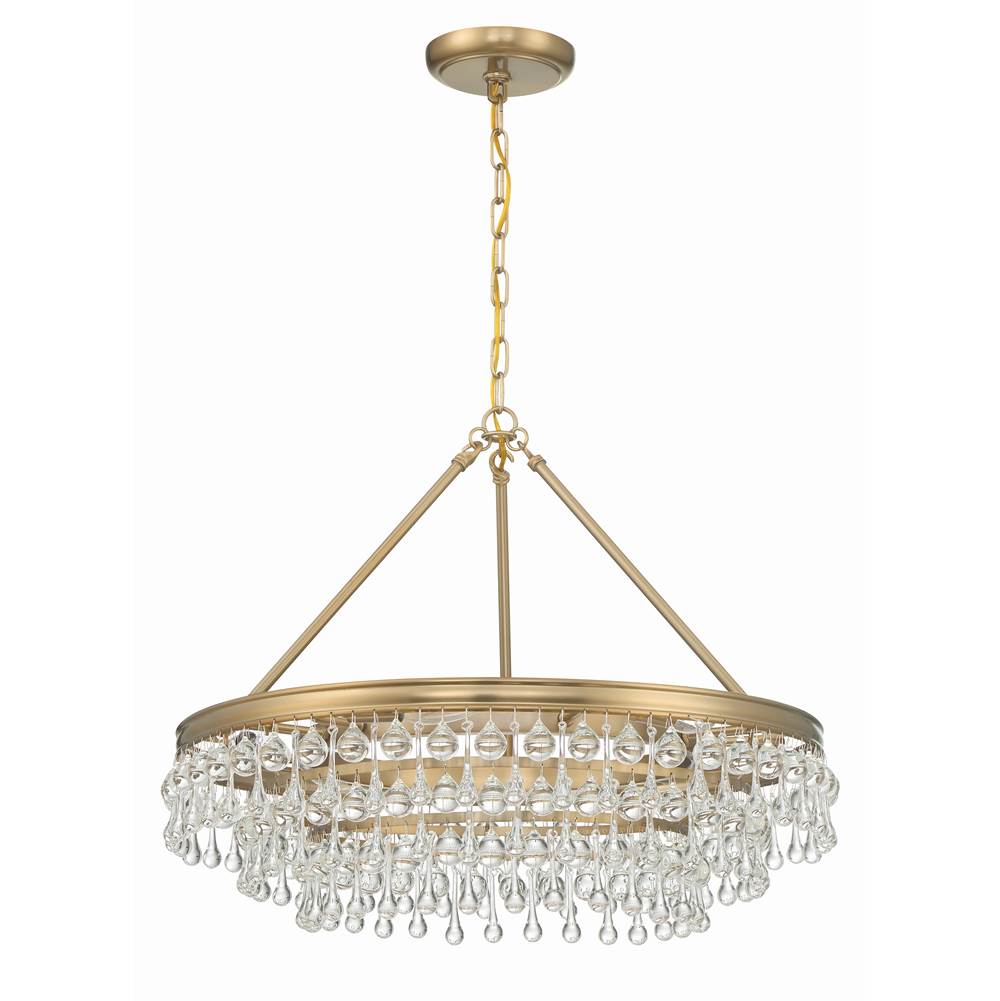 Crystorama Calypso 6 Light Polished Chrome Chandelier