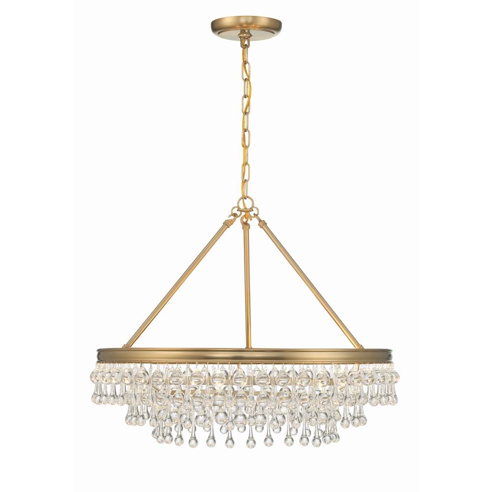 Crystorama 237-VG Vibrant Gold Calypso 6 Light Vibrant Gold Chandelier Image 3