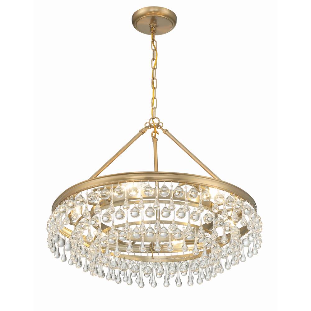 Crystorama 237-VG Vibrant Gold Calypso 6 Light Vibrant Gold Chandelier Image 2