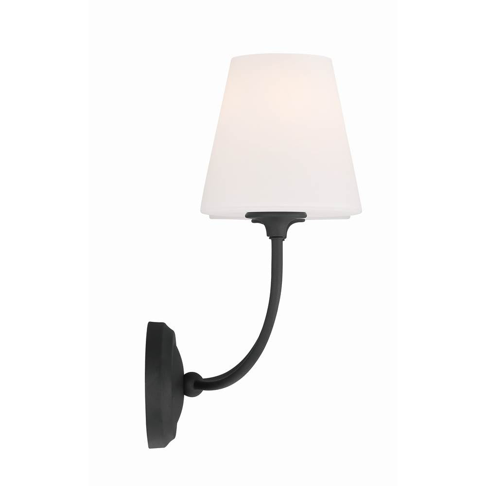Crystorama 2442-OP-BF Black Forged Libby Langdon For Crystorama Sylvan 2 Light Black Forged Wall Mount Image 5