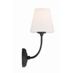 Crystorama 2442-OP-BF Black Forged Libby Langdon For Crystorama Sylvan 2 Light Black Forged Wall Mount Image 5