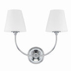 Crystorama Sylvan Libby Langdon For Crystorama Sylvan 2 Light Black Forged Wall Mount