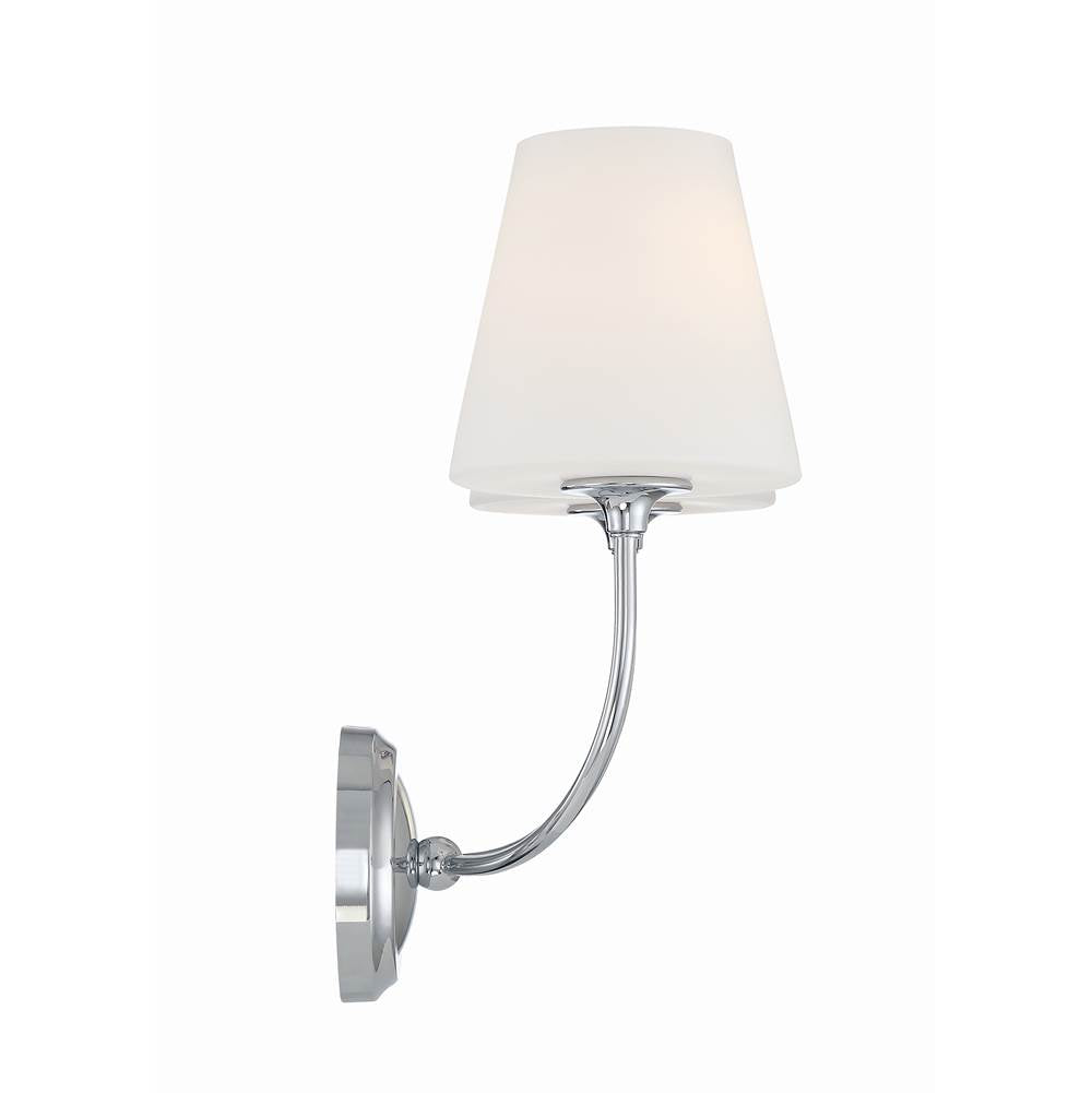 Crystorama 2442-OP-CH Polished Chrome Libby Langdon For Crystorama Sylvan 2 Light Polished Chrome Wall Mount Image 5