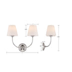 Crystorama 2442-OP-CH Polished Chrome Libby Langdon For Crystorama Sylvan 2 Light Polished Chrome Wall Mount Image 2