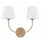 Crystorama Sylvan Libby Langdon For Crystorama Sylvan 2 Light Black Forged Wall Mount