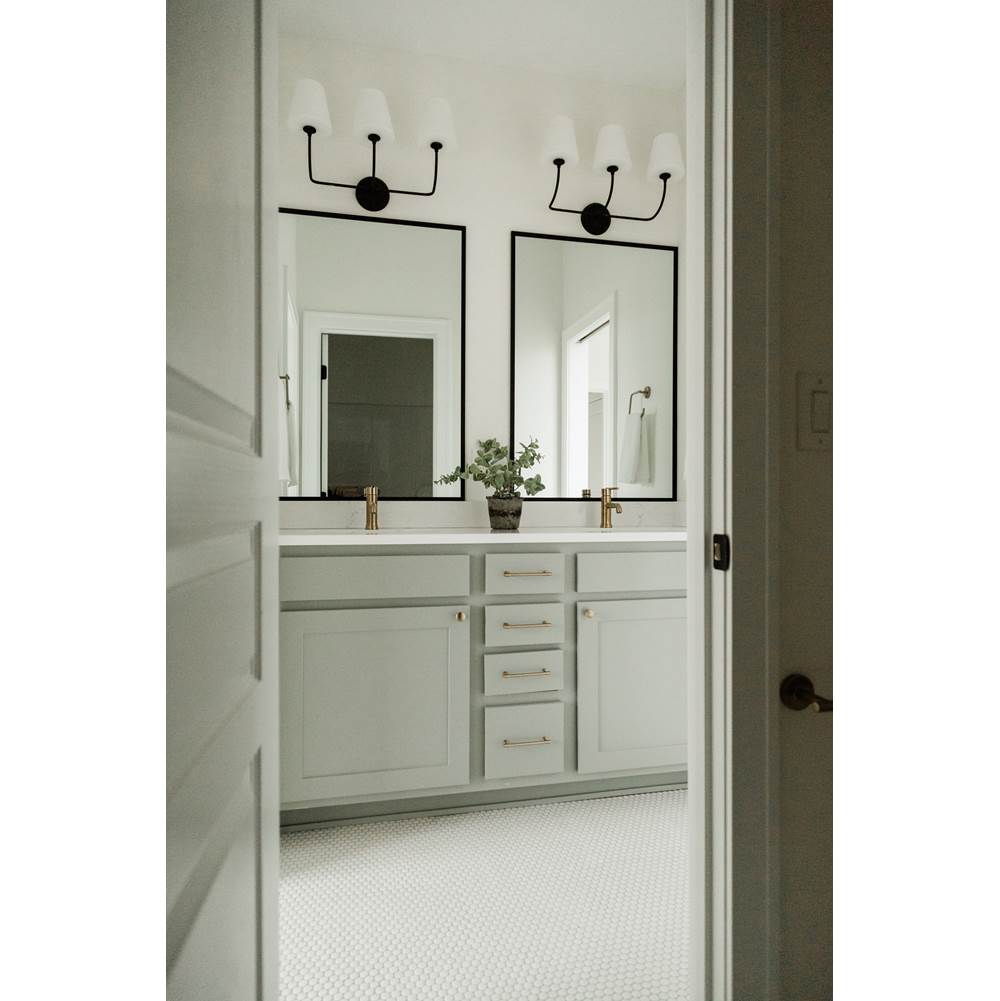 Crystorama 2443-OP-BF Black Forged Libby Langdon For Crystorama Sylvan 3 Light Black Forged Bathroom Vanity Image 5