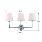 Crystorama 2443-OP-CH Polished Chrome Libby Langdon For Crystorama Sylvan 3 Light Polished Chrome Bathroom Vanity Image 2