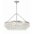 Crystorama 275-CH Polished Chrome Calypso 6 Light Crystal Teardrop Polished Chrome Chandelier Image 1