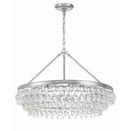 Crystorama Calypso 6 Light Crystal Teardrop Polished Chrome Chandelier