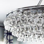 Crystorama 275-CH Polished Chrome Calypso 6 Light Crystal Teardrop Polished Chrome Chandelier Image 7