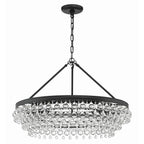 Crystorama Calypso 6 Light Crystal Teardrop Polished Chrome Chandelier
