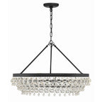 Crystorama 275-MK Matte Black Calypso 6 Light Matte Black Chandelier Image 3