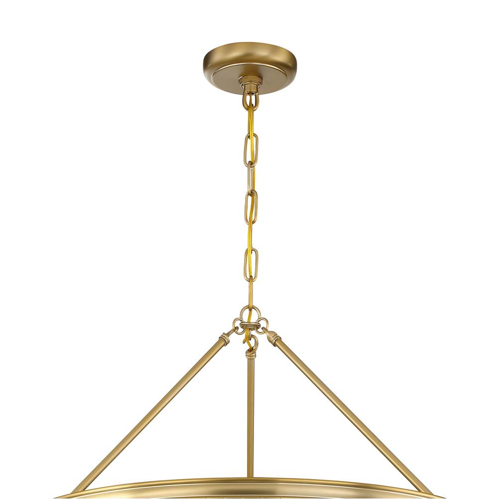 Crystorama Calypso 6 Light Crystal Teardrop Polished Chrome Chandelier
