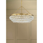 Crystorama 275-VG Vibrant Gold Calypso 6 Light Crystal Teardrop Vibrant Gold Chandelier Image 3
