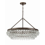 Crystorama Calypso 6 Light Crystal Teardrop Polished Chrome Chandelier