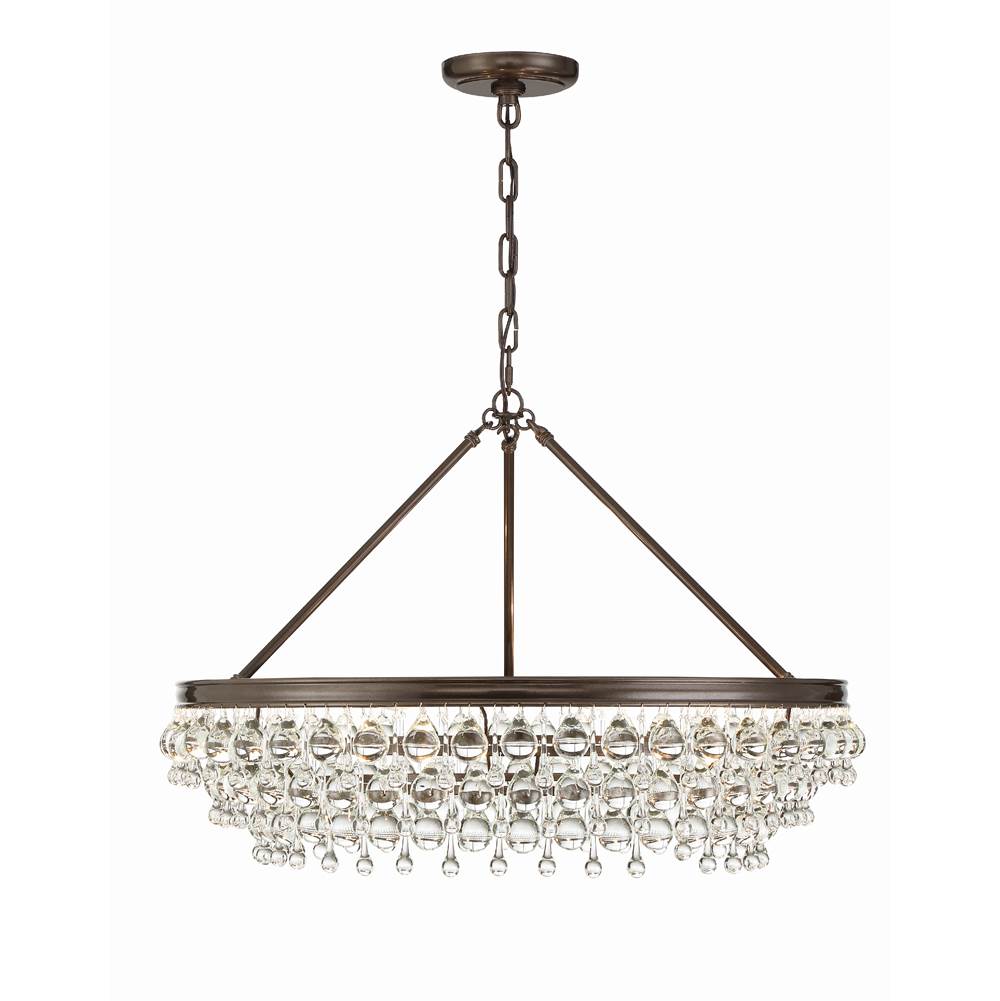Crystorama 275-VZ Vibrant Bronze Calypso 6 Light Crystal Teardrop Vibrant Bronze Chandelier Image 7