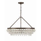 Crystorama 275-VZ Vibrant Bronze Calypso 6 Light Crystal Teardrop Vibrant Bronze Chandelier Image 7