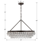 Crystorama 275-VZ Vibrant Bronze Calypso 6 Light Crystal Teardrop Vibrant Bronze Chandelier Image 2