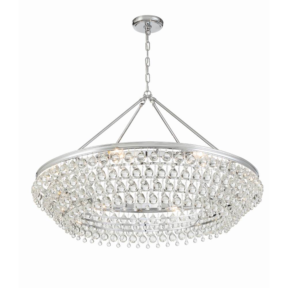 Crystorama 278-CH Polished Chrome Calypso 8 Light Crystal Teardrop Polished Chrome Chandelier Image 5