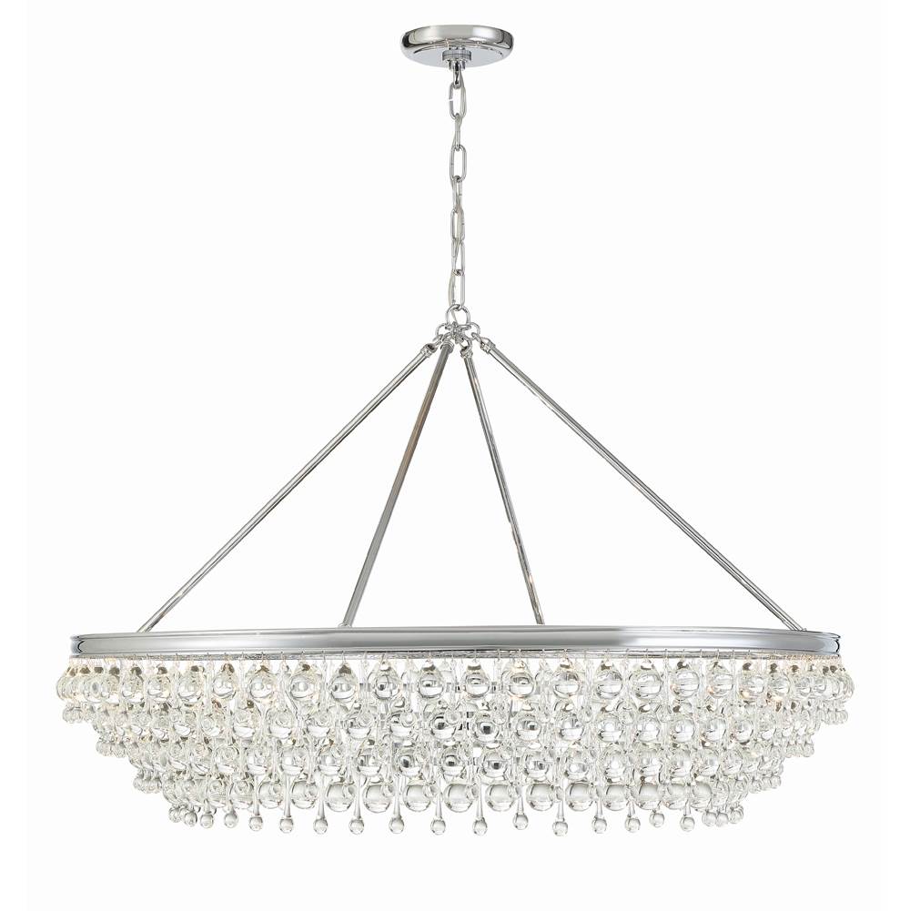 Crystorama 278-CH Polished Chrome Calypso 8 Light Crystal Teardrop Polished Chrome Chandelier Image 4