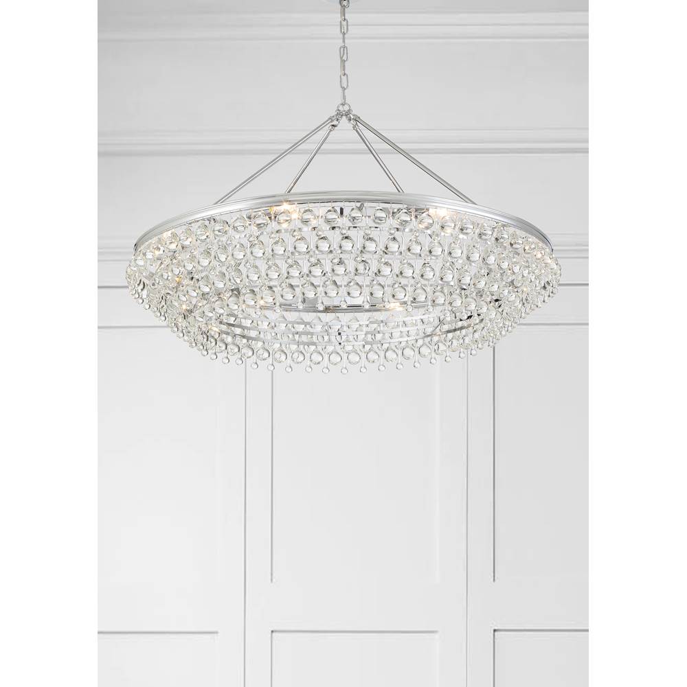 Crystorama 278-CH Polished Chrome Calypso 8 Light Crystal Teardrop Polished Chrome Chandelier Image 3