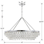 Crystorama 278-CH Polished Chrome Calypso 8 Light Crystal Teardrop Polished Chrome Chandelier Image 2