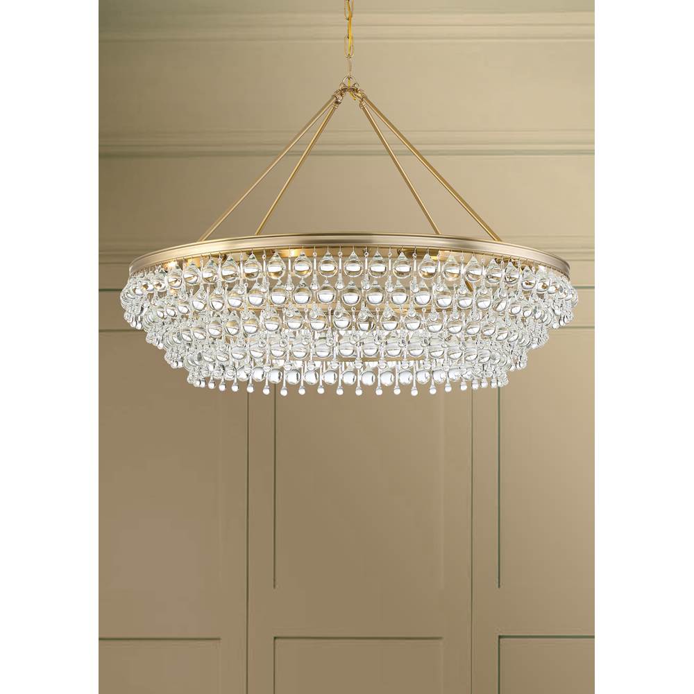 Crystorama 278-VG Vibrant Gold Calypso 8 Light Crystal Teardrop Vibrant Gold Chandelier Image 3
