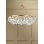 Crystorama 278-VG Vibrant Gold Calypso 8 Light Crystal Teardrop Vibrant Gold Chandelier Image 3