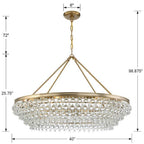 Crystorama 278-VG Vibrant Gold Calypso 8 Light Crystal Teardrop Vibrant Gold Chandelier Image 2